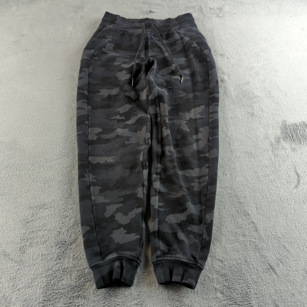 Lululemon Joggers Womens 4 Black Camo Stretch Athletic Sweatpants Lounge